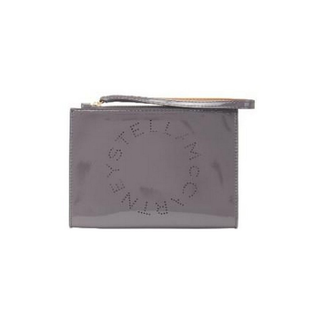 STELLA McCARTNEY Clutch Bag Logo 502892-W8405-1401 CAVIAR